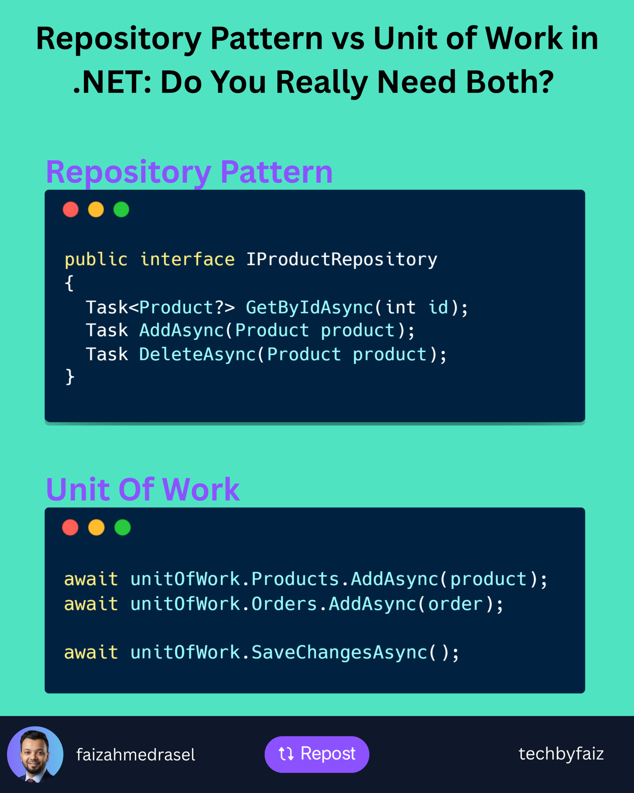Repository Pattern vs Unit of Work in .NET: Do You Really Need Both?