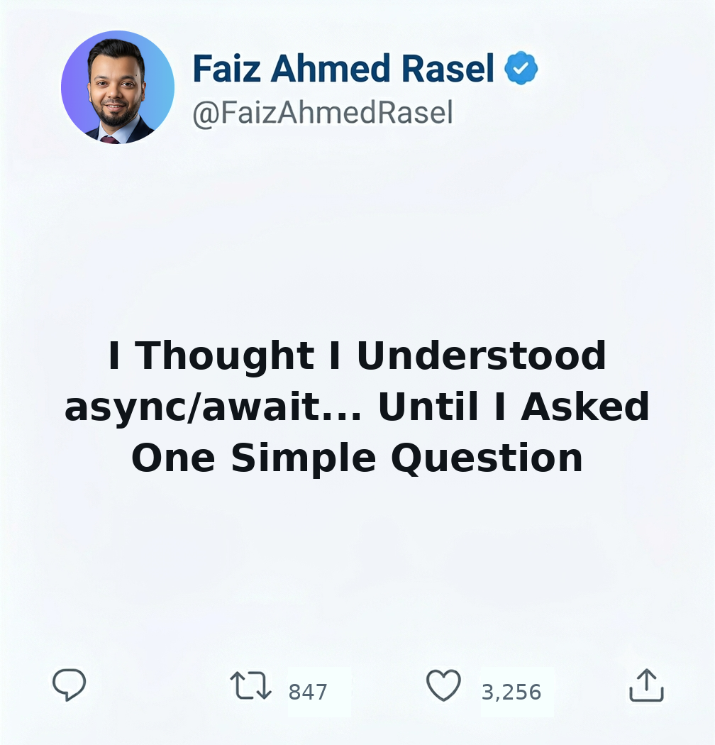I Thought I Understood async/await… Until I Asked One Simple Question
