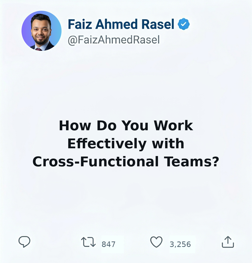 How Do You Work Effectively with Cross-Functional Teams?